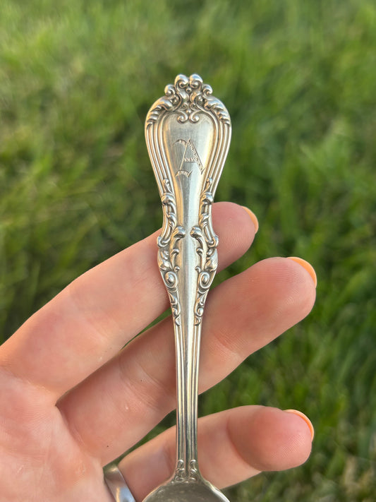 Sterling Silver “A” Spoon Ring