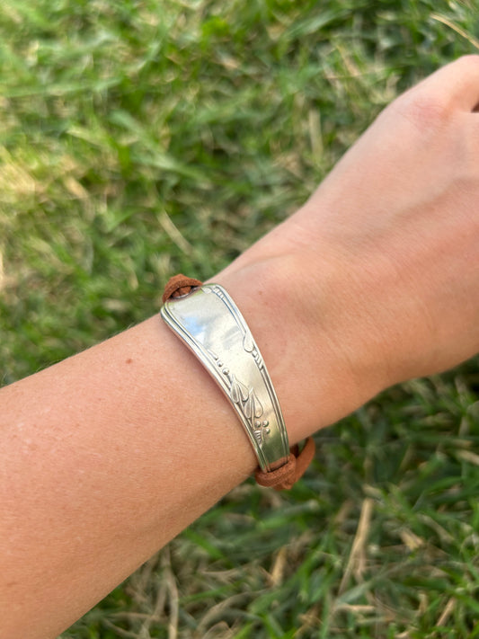 Meadowbrook Leather Silverware Bracelet