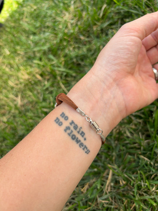 Meadowbrook Leather Silverware Bracelet