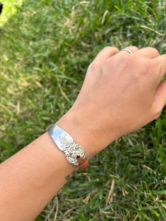 Distinction Leather Silverware Bracelet