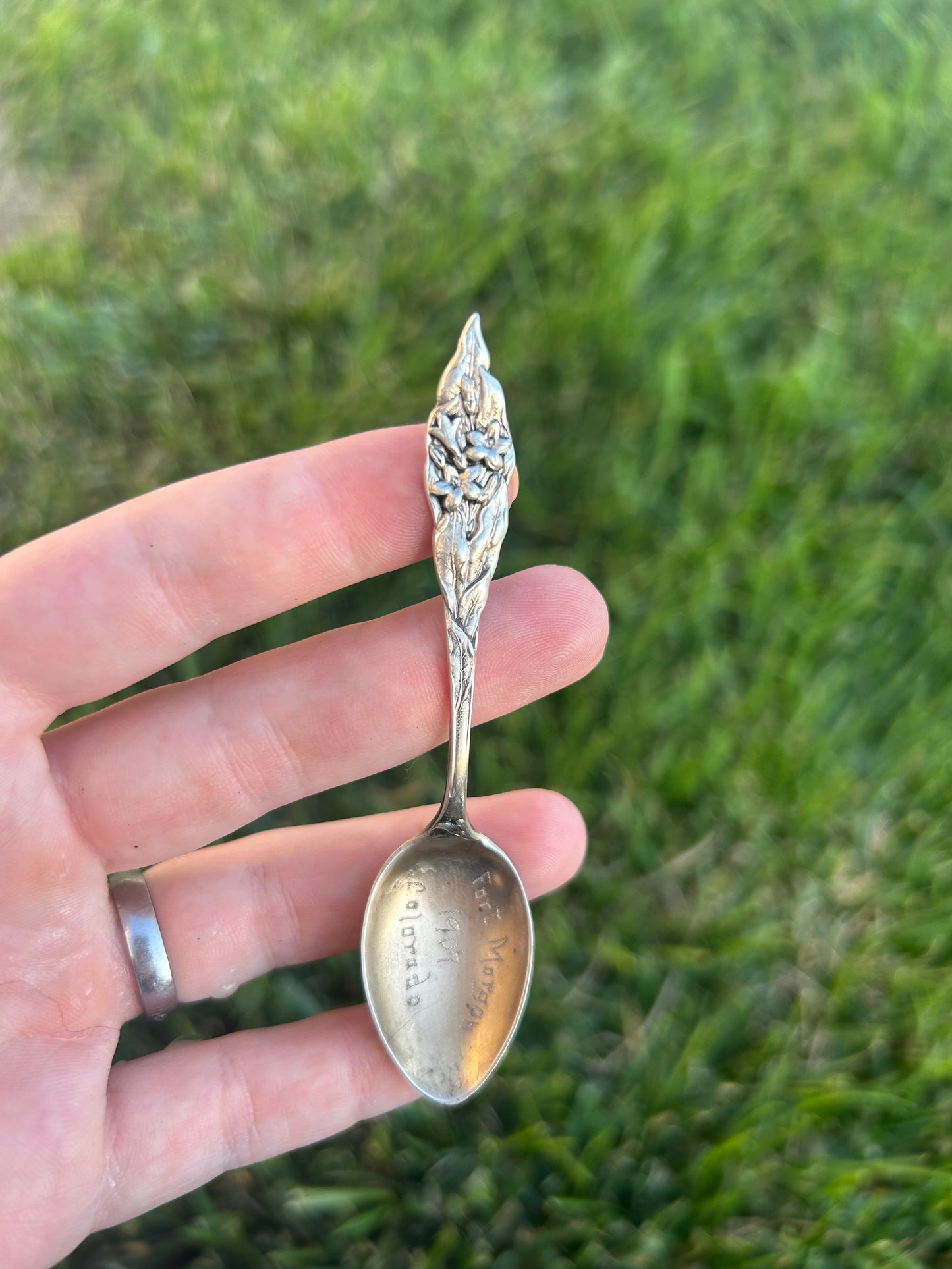 Sterling Silver Mini Bouquet Spoon Ring