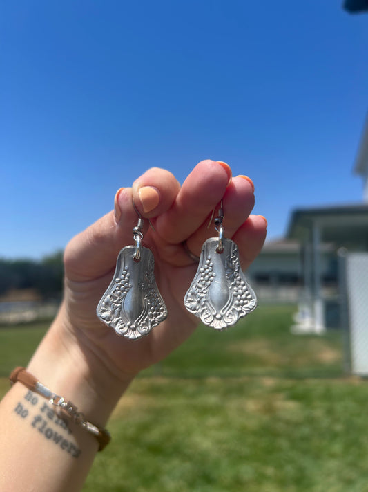 Grape Silverware Earrings