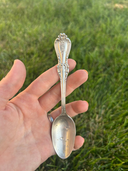 Sterling Silver “A” Spoon Ring