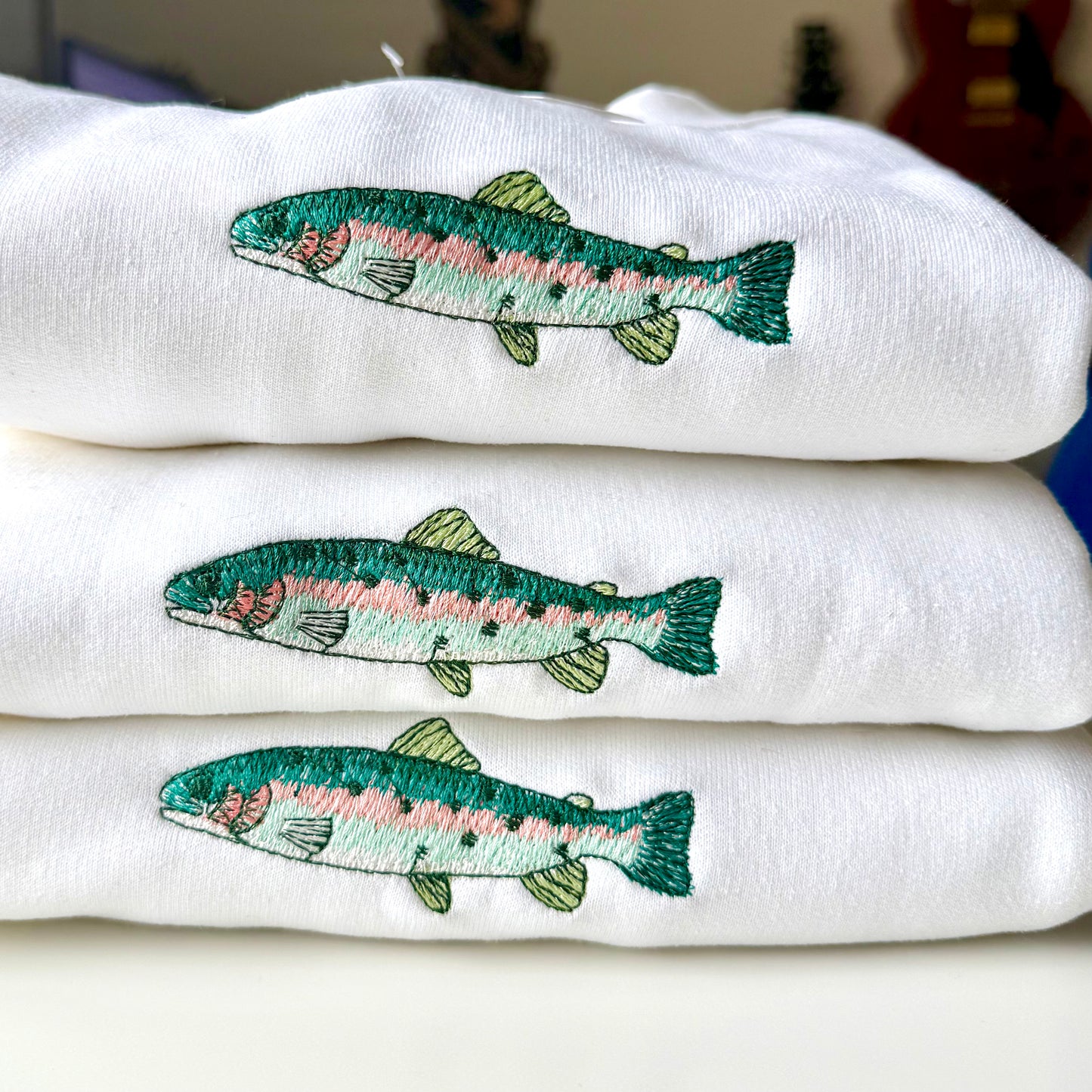 Embroidered Trout Crewneck