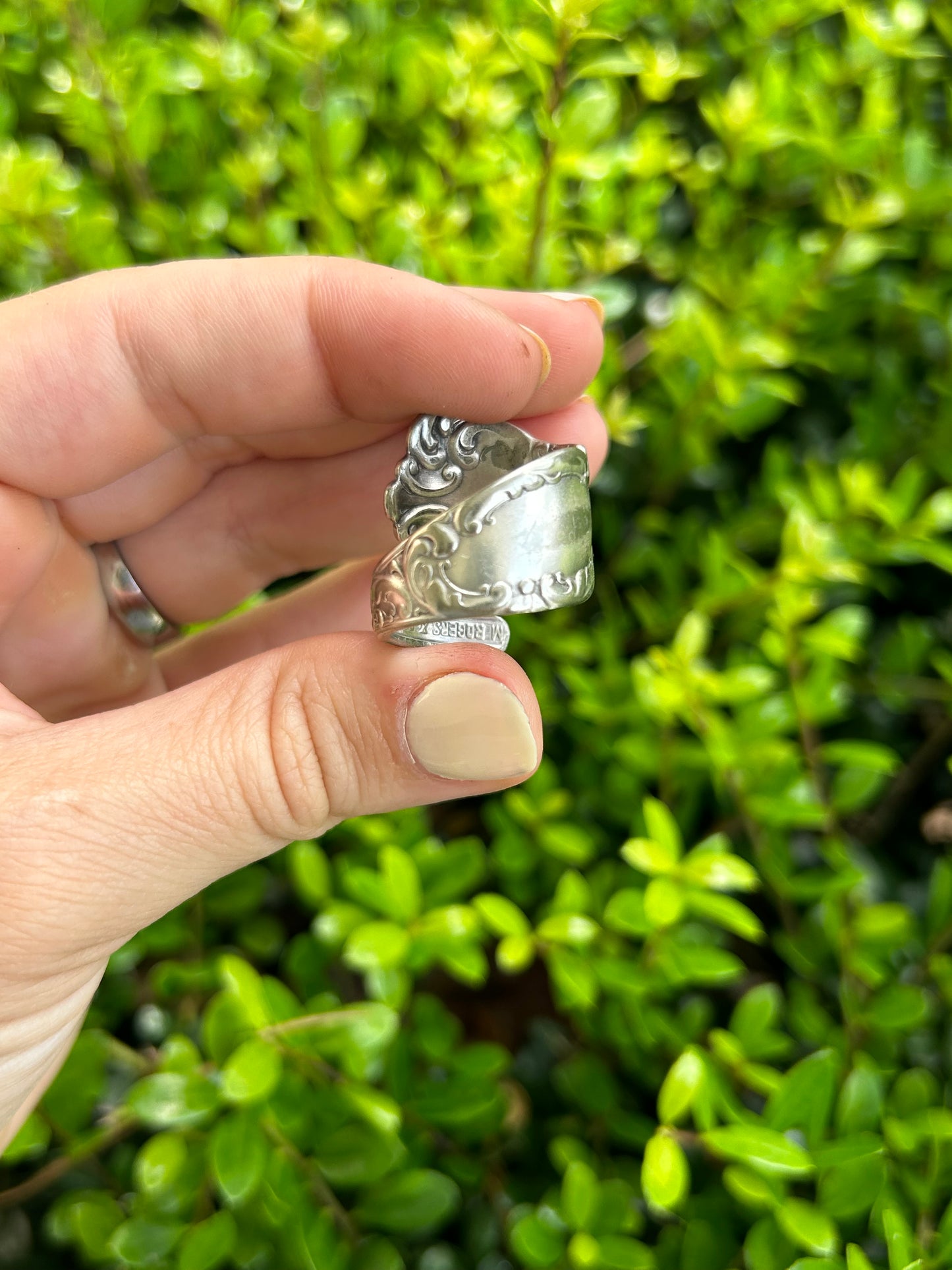 Gem Flare Wrap Spoon Ring (2 sizes)