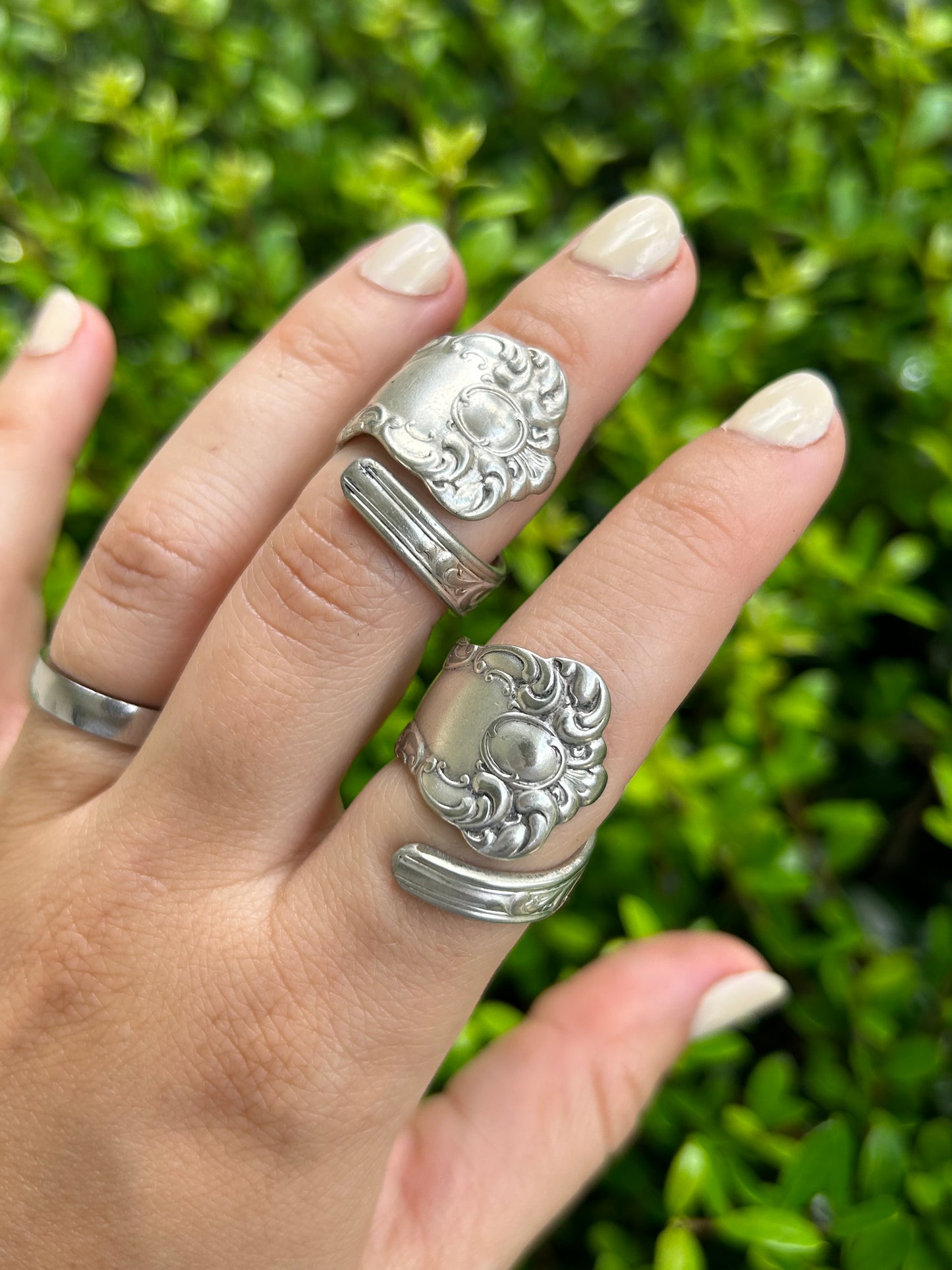 Gem Flare Wrap Spoon Ring (2 sizes)