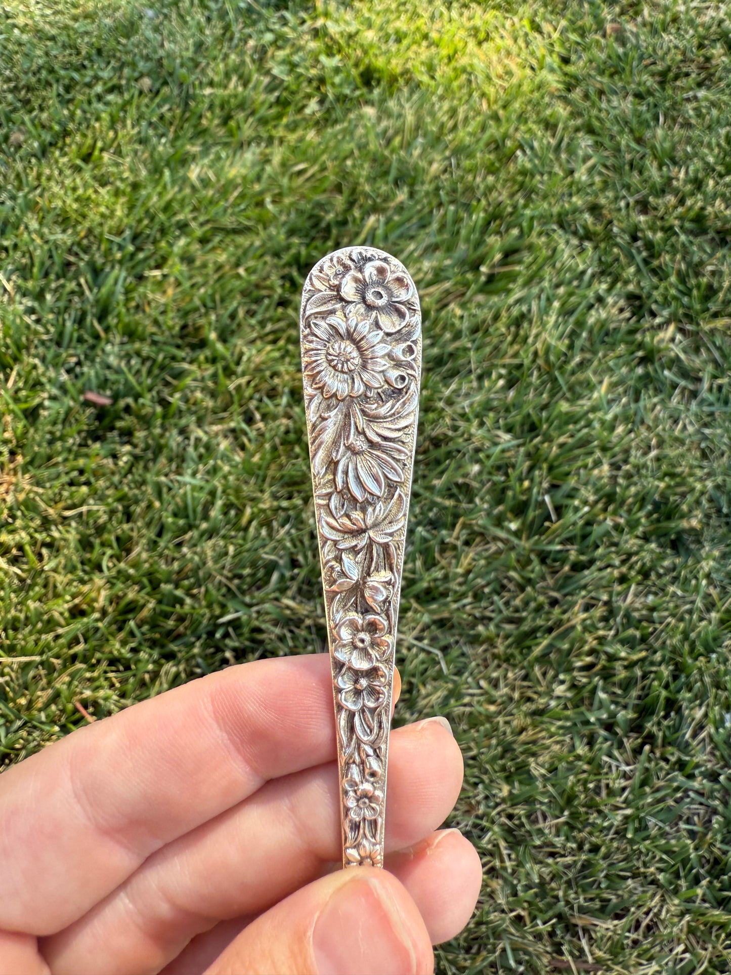 Sterling Silver Repousse Spoon Ring
