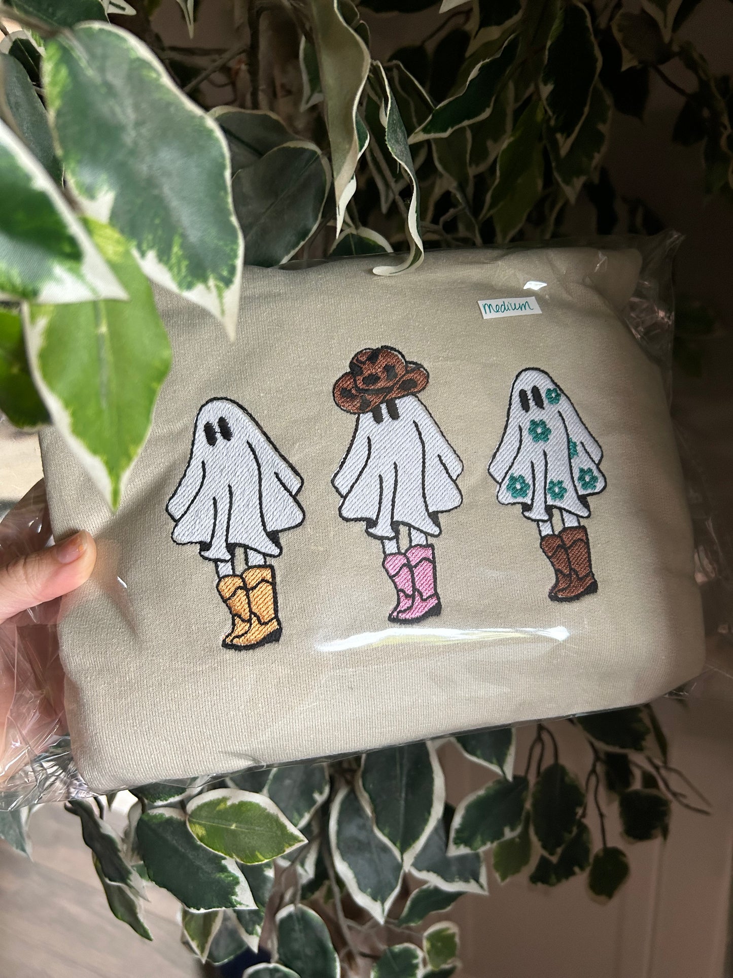 Cowboy Ghost Embroidered Crewneck