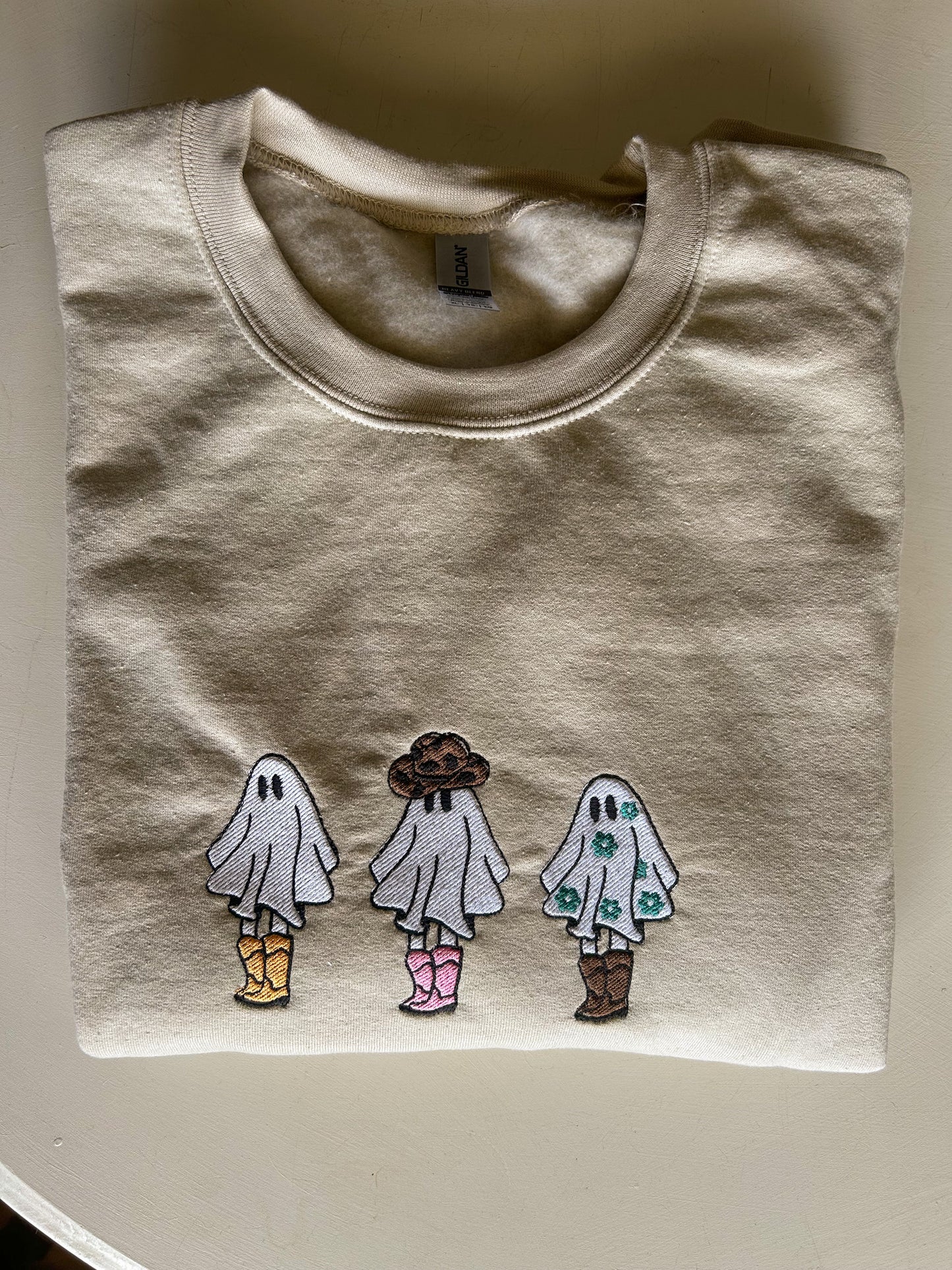Cowboy Ghost Embroidered Crewneck