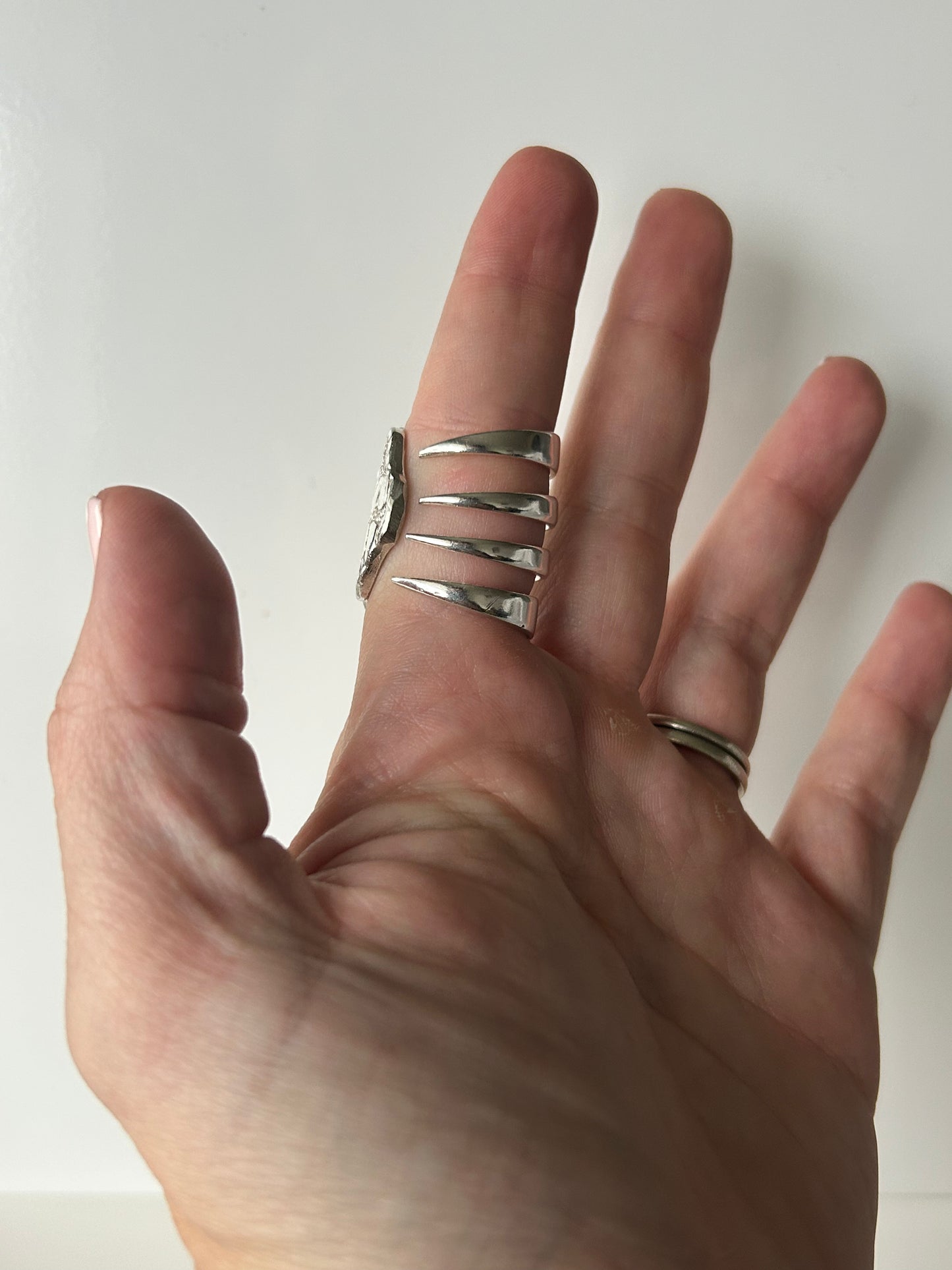 Large Floral Fork Ring