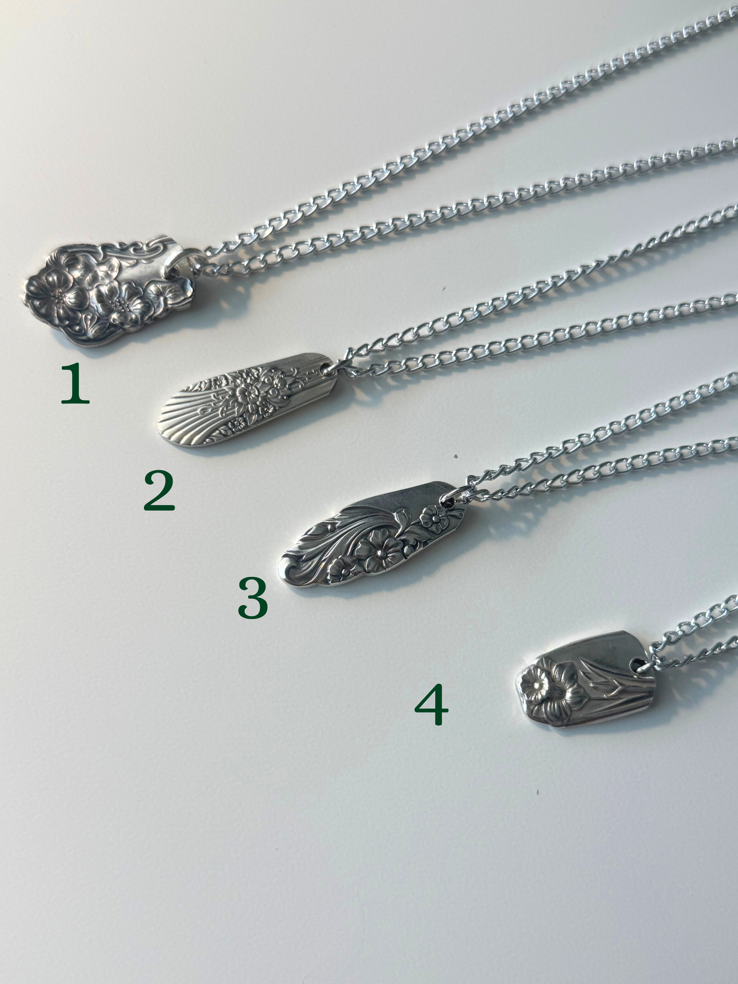 Assorted Silverware Chain Necklaces