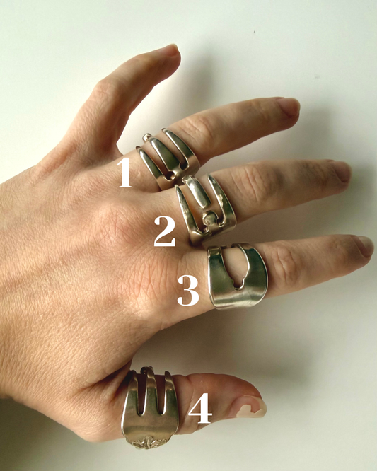 Cocktail Fork Rings - 4 Variations