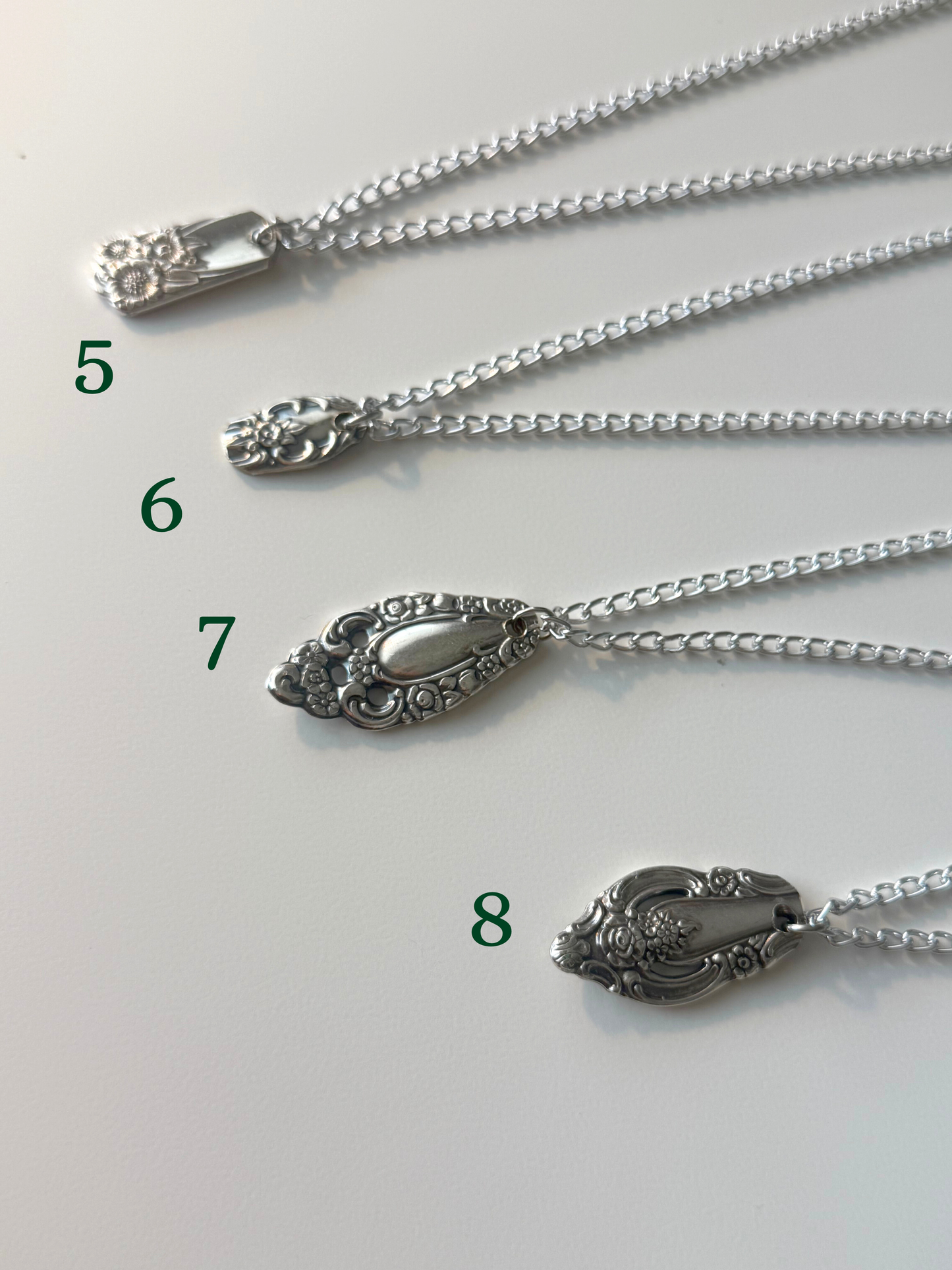 Assorted Silverware Chain Necklaces