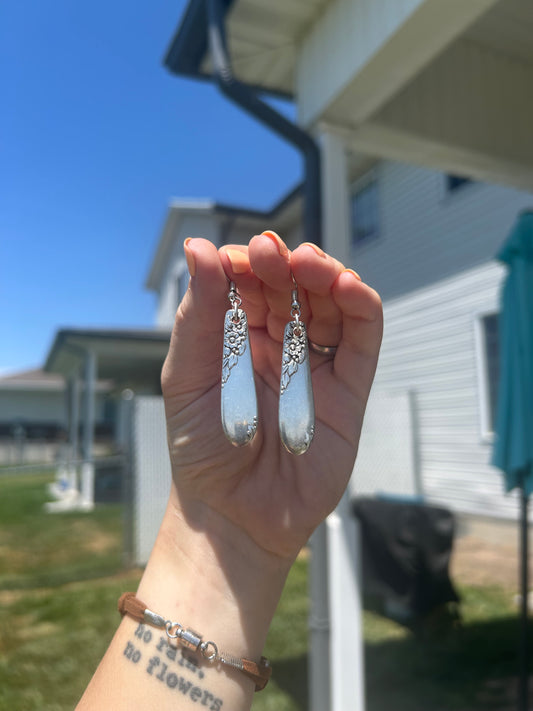 Teardrop Silverware Earrings