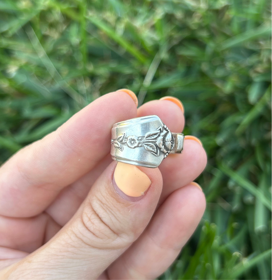 Rose Stem Spoon Ring