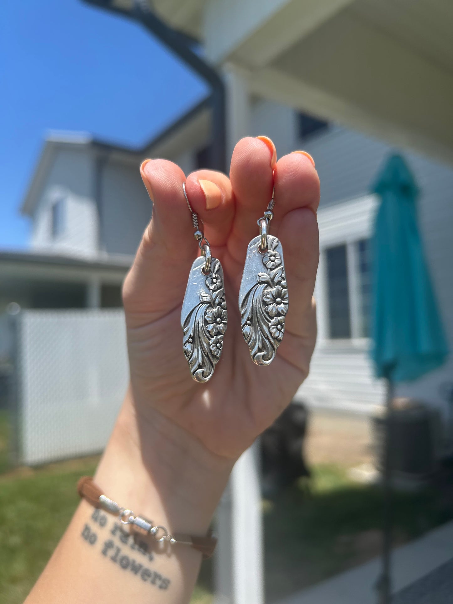 Evening Star Silverware Earrings