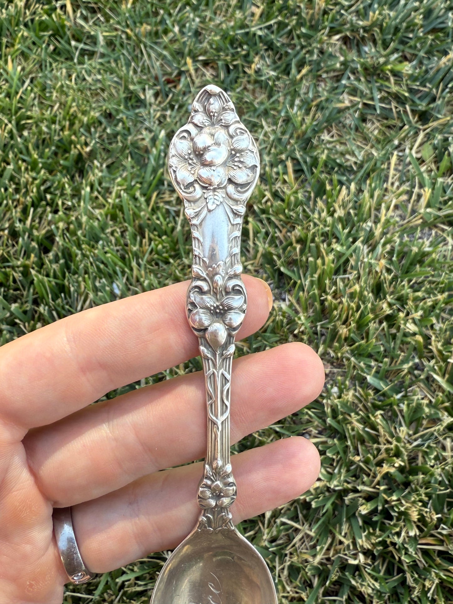 Sterling Silver Olde Orange Blossom Spoon Ring