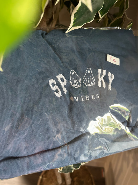 Spooky Vibes Embroidered T-Shirt