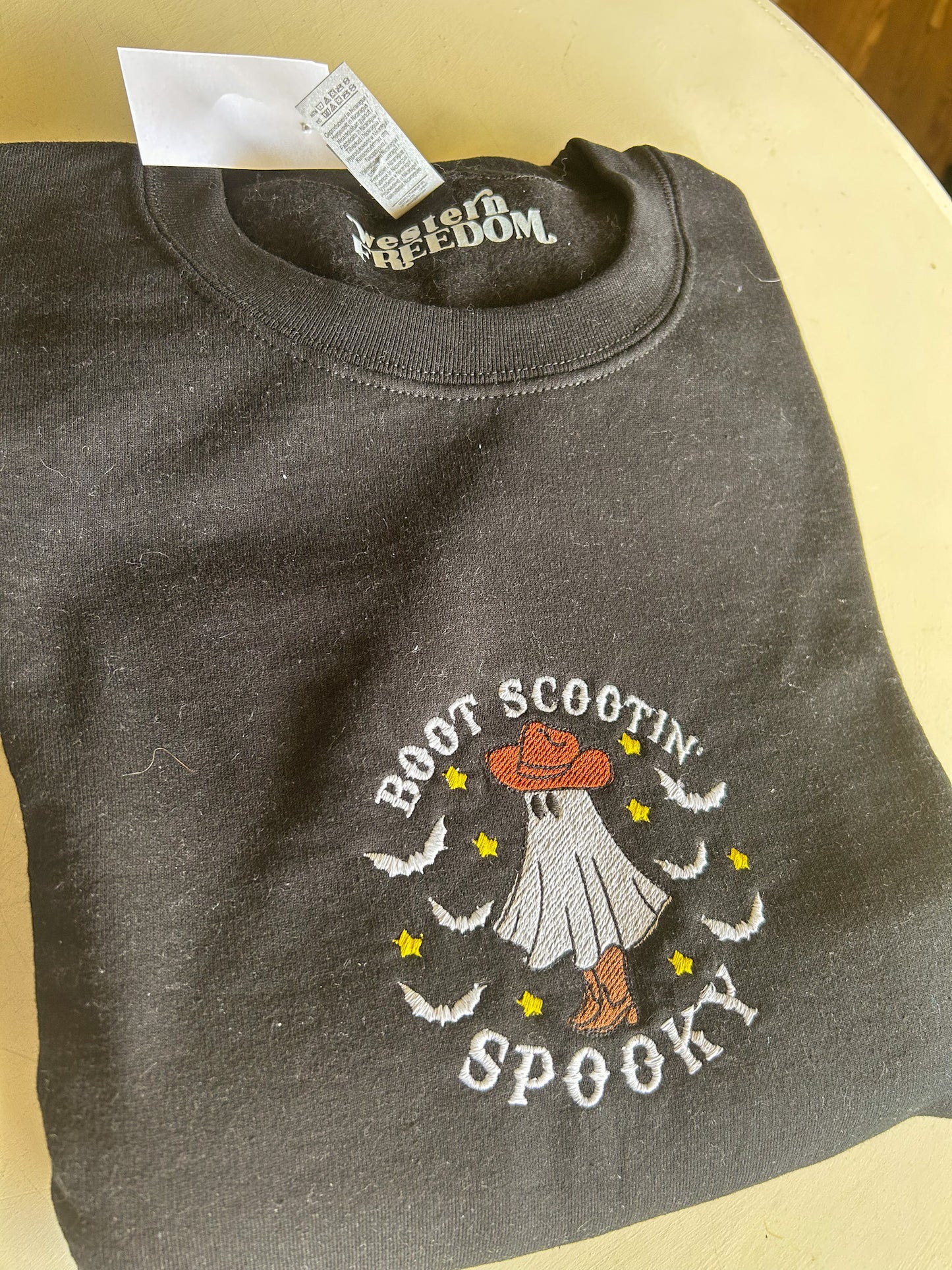 Boot Scootin' Spooky Embroidered Crewneck