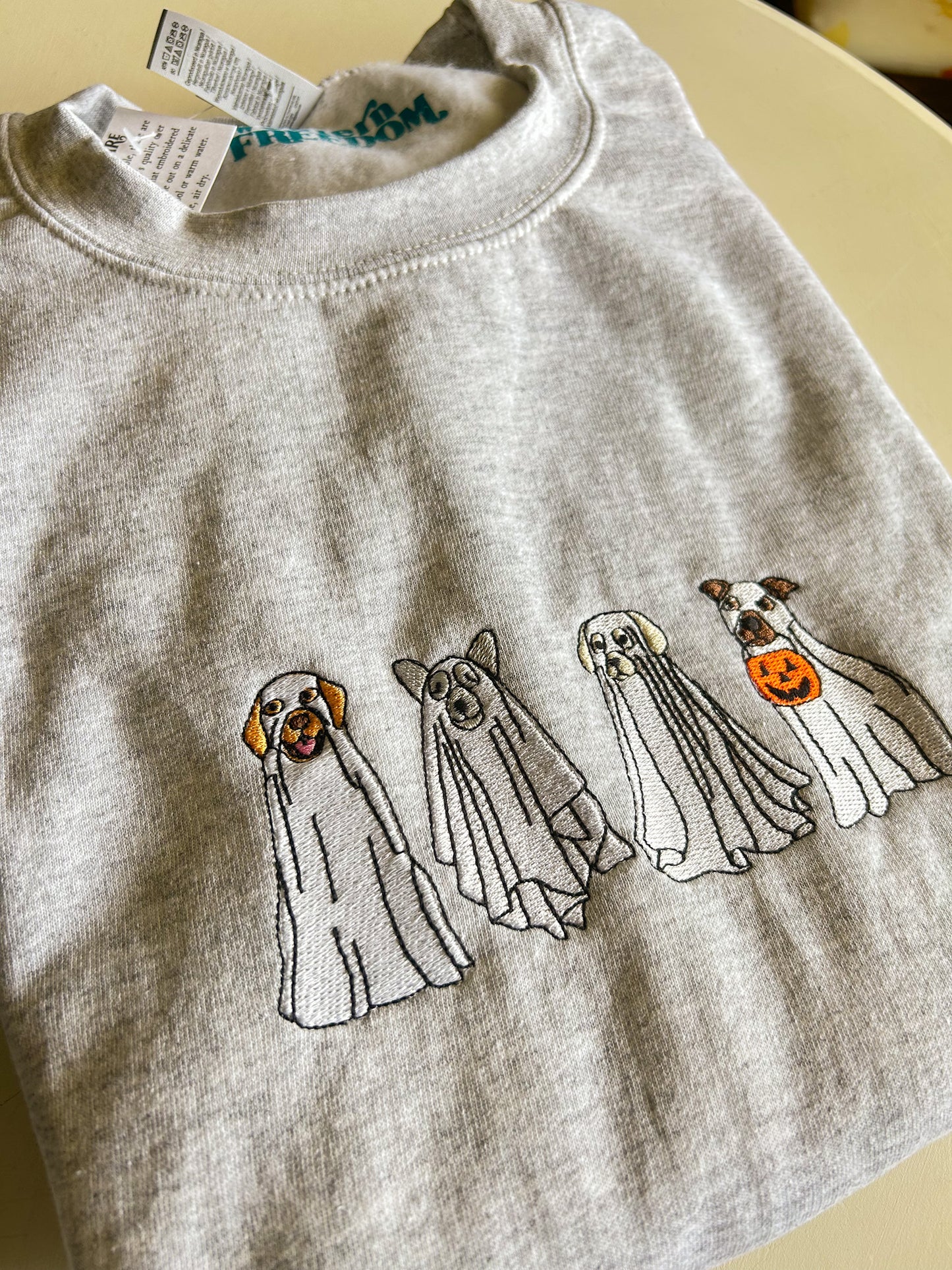 Ghost Pups Embroidered Crewneck