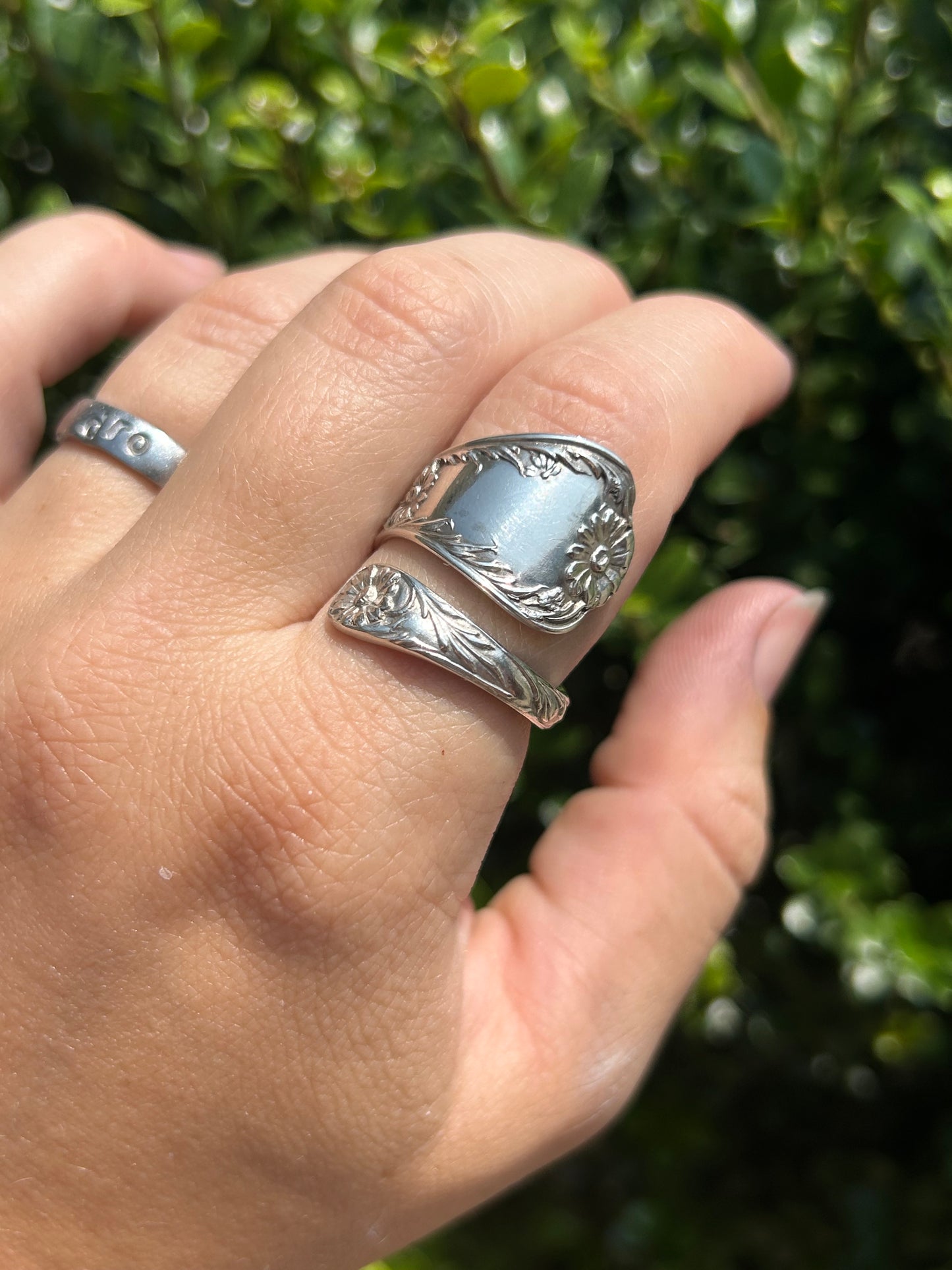 Marguerite Sterling Silver Spoon Ring