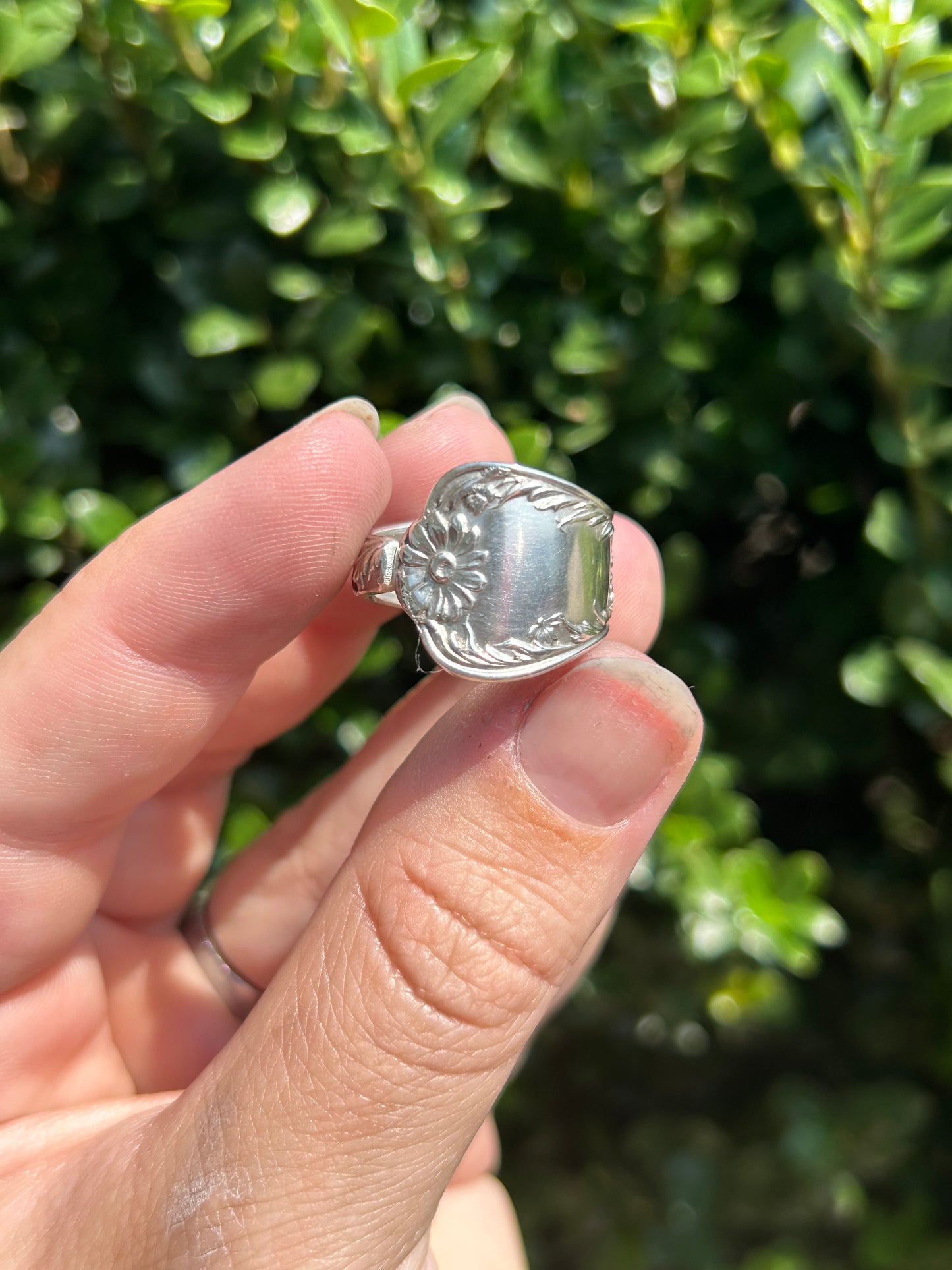 Marguerite Sterling Silver Spoon Ring