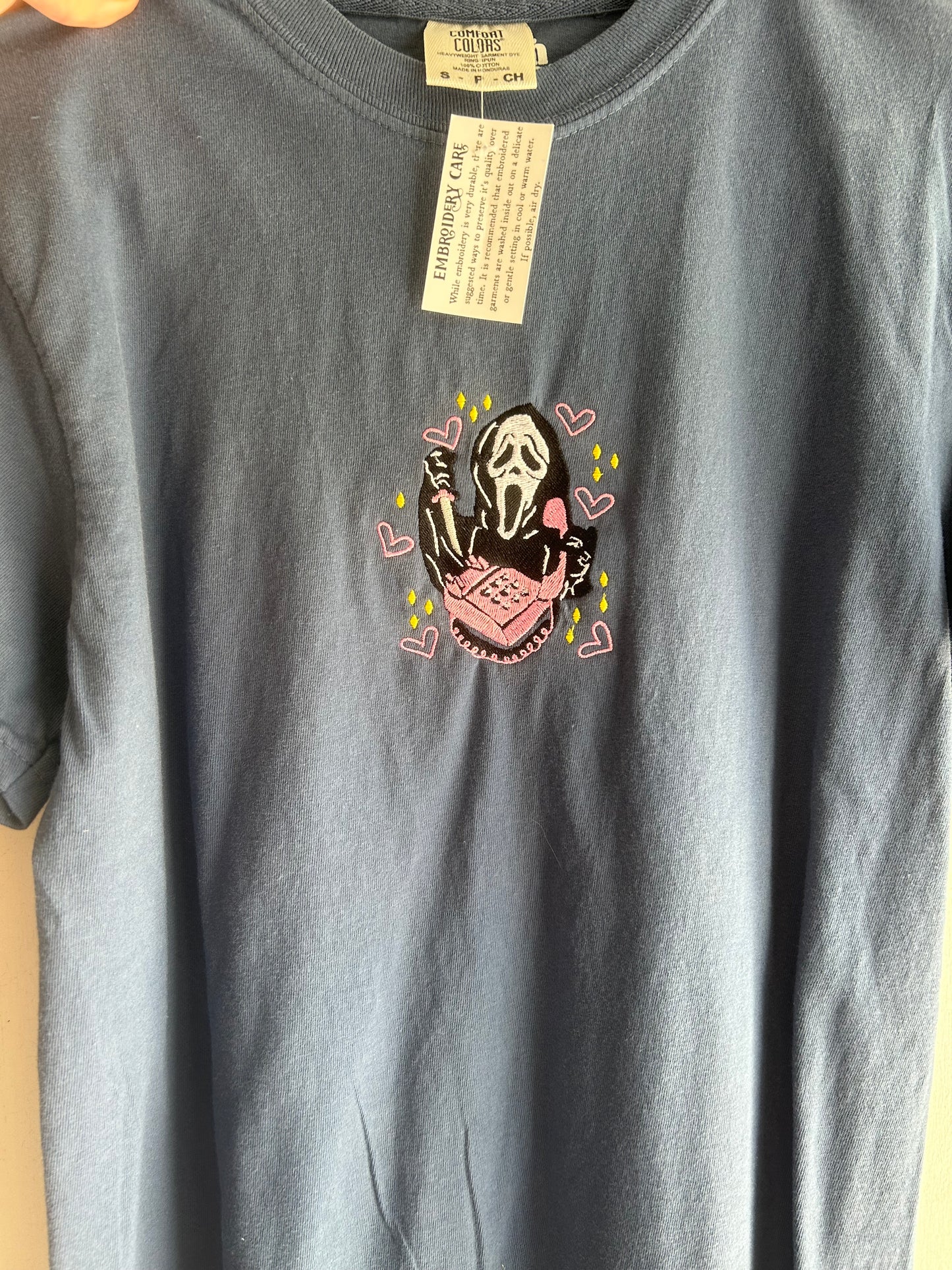 Scream Embroidered Tee Shirt