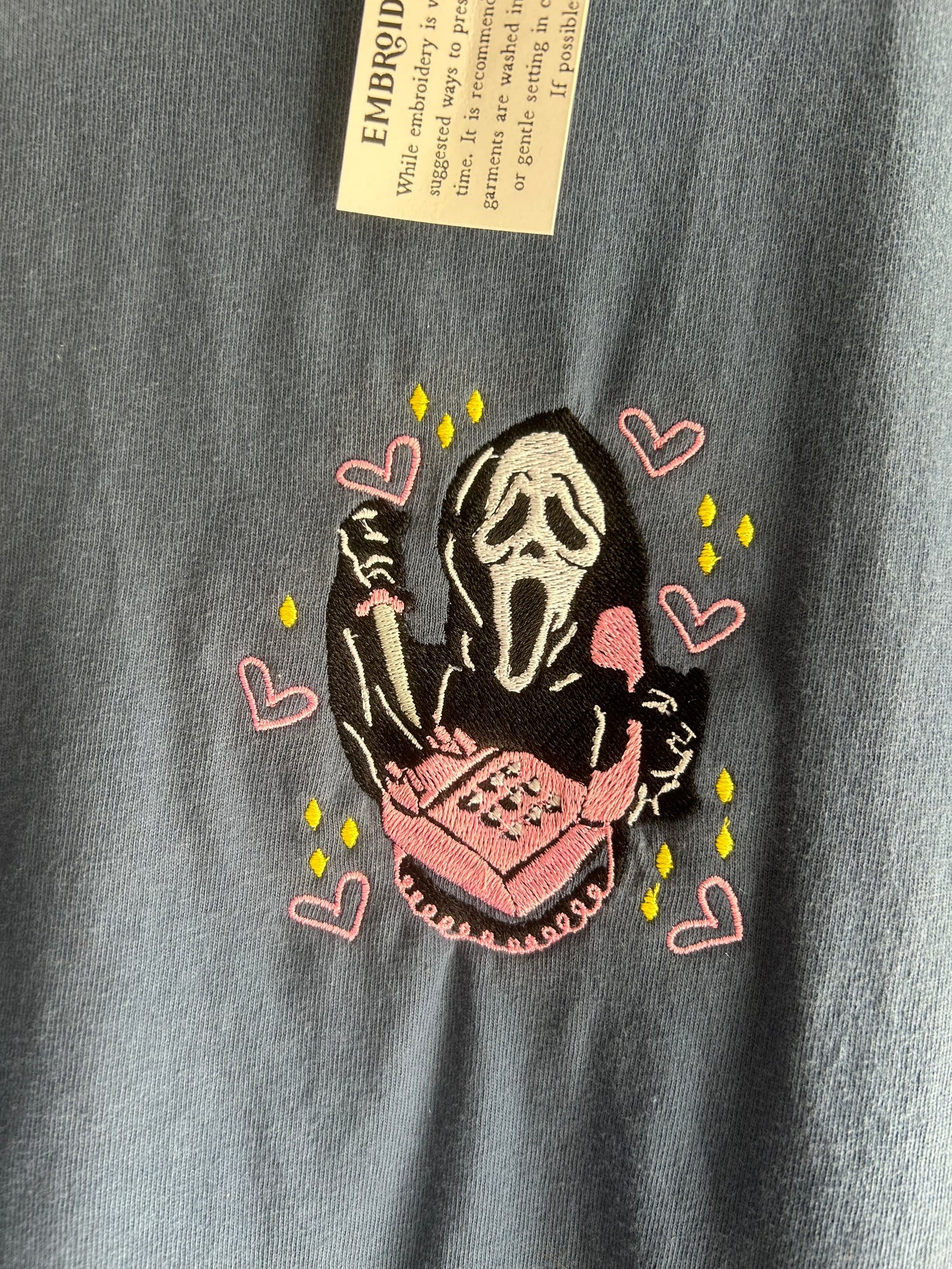 Scream Embroidered Tee Shirt