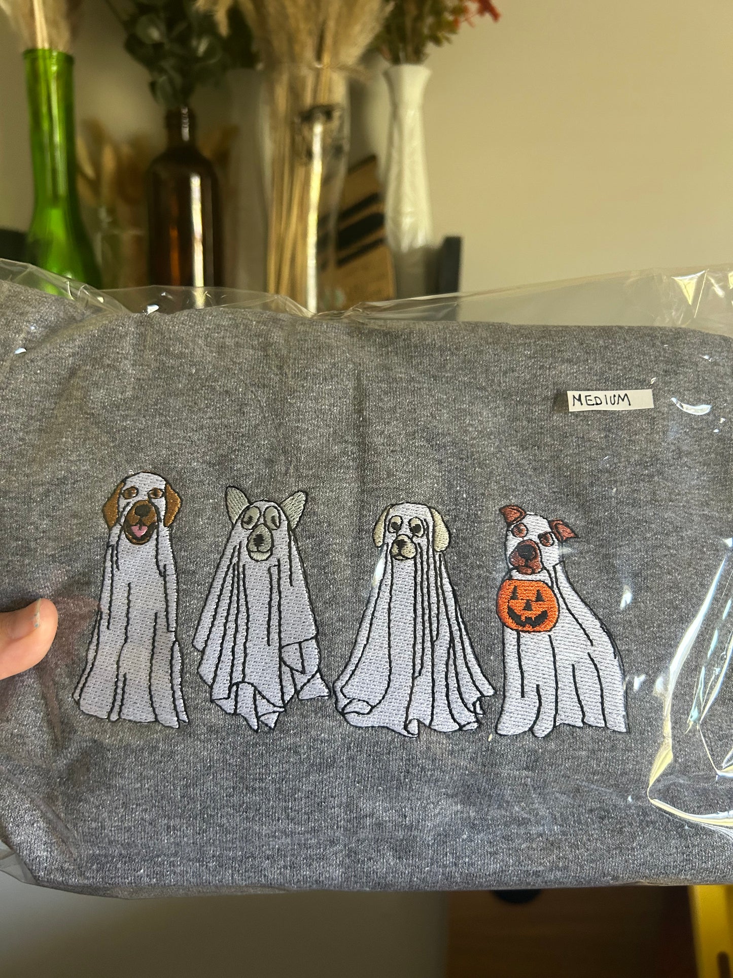 Ghost Pups Embroidered Crewneck