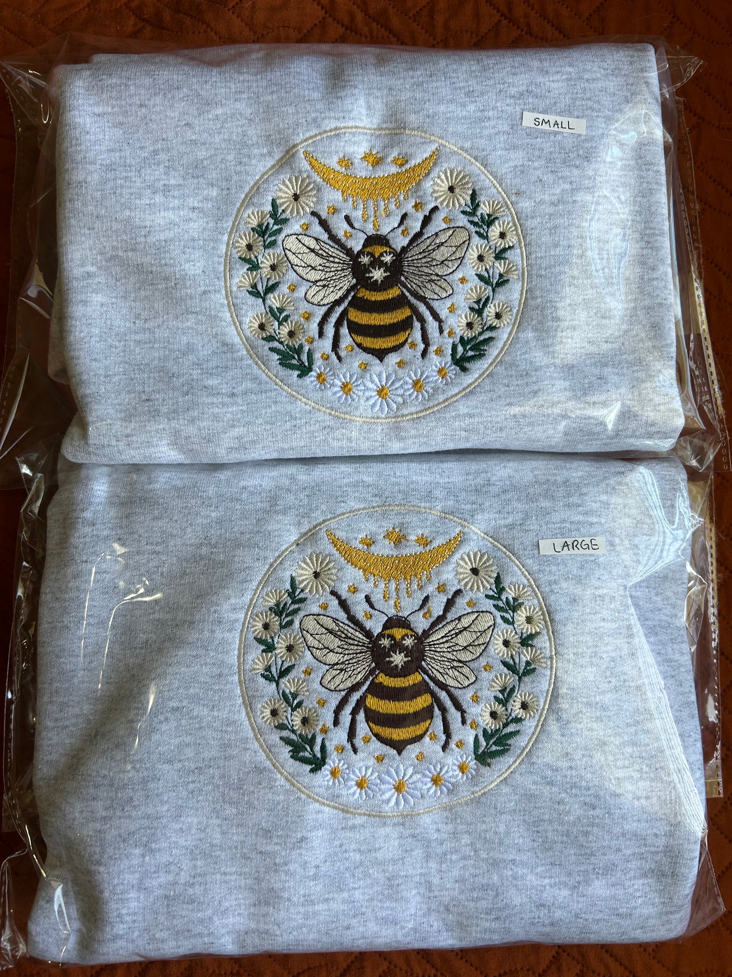 Embroidered Boho Bee Crewneck