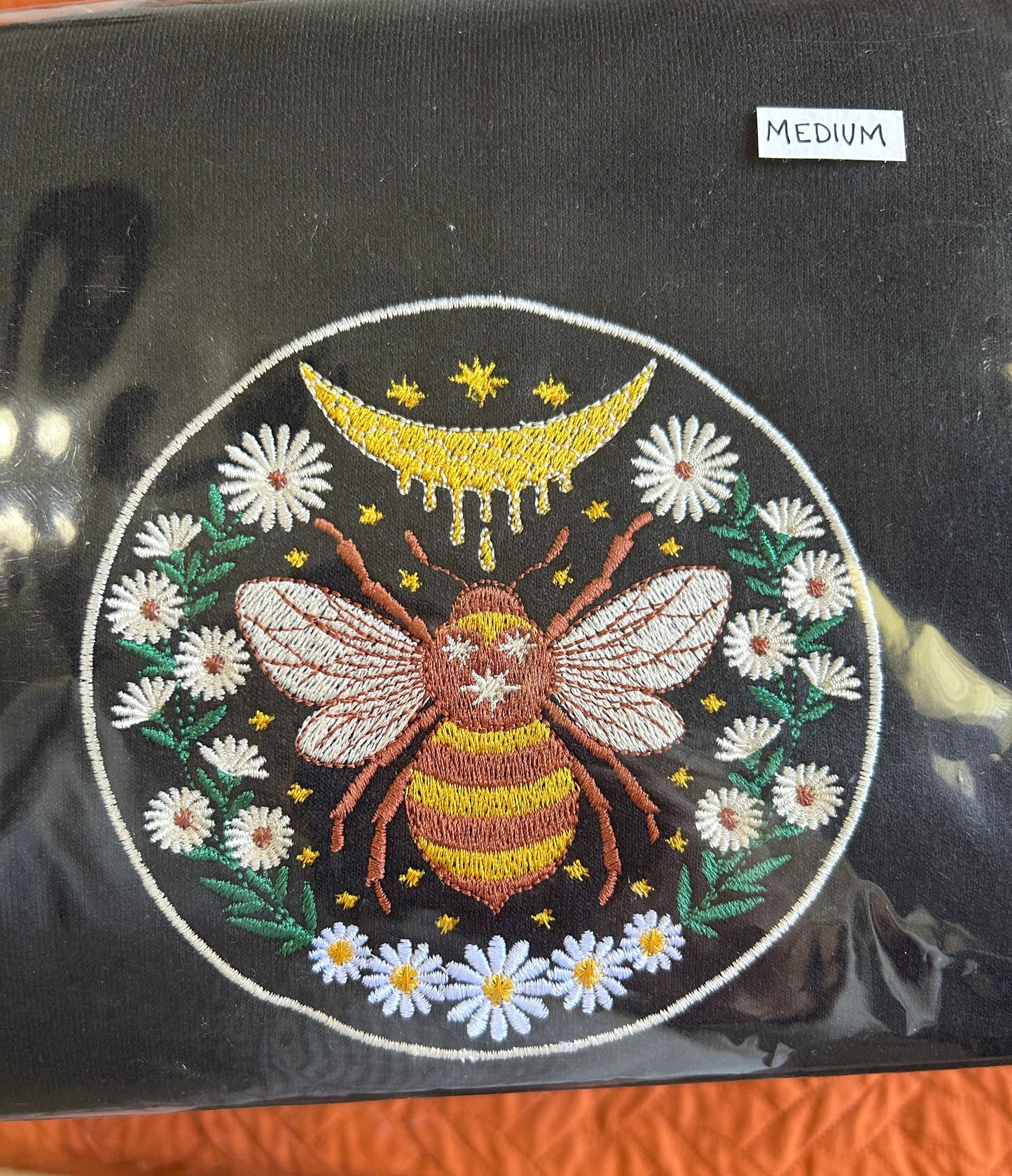 Embroidered Boho Bee Crewneck