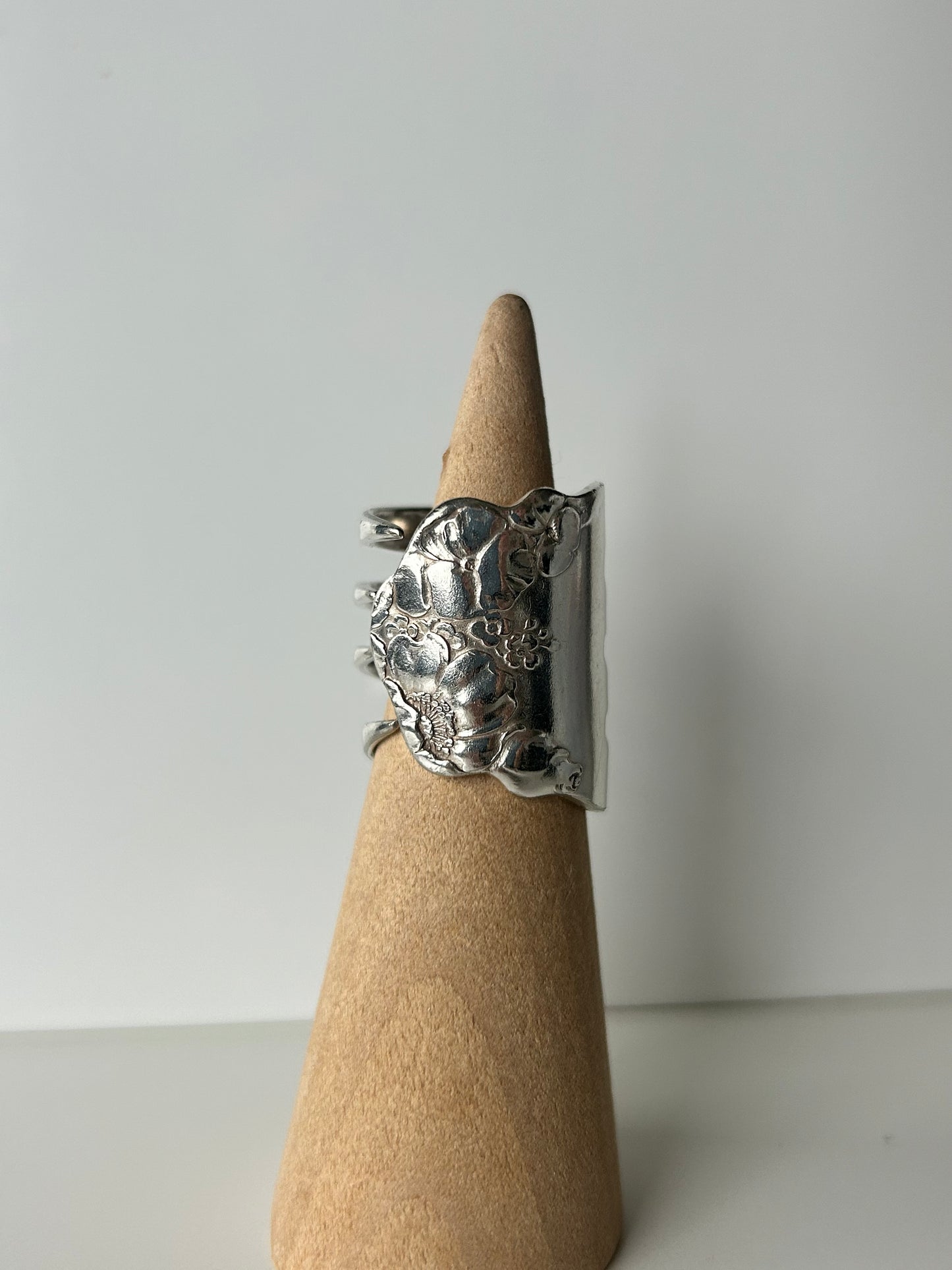 Large Floral Fork Ring