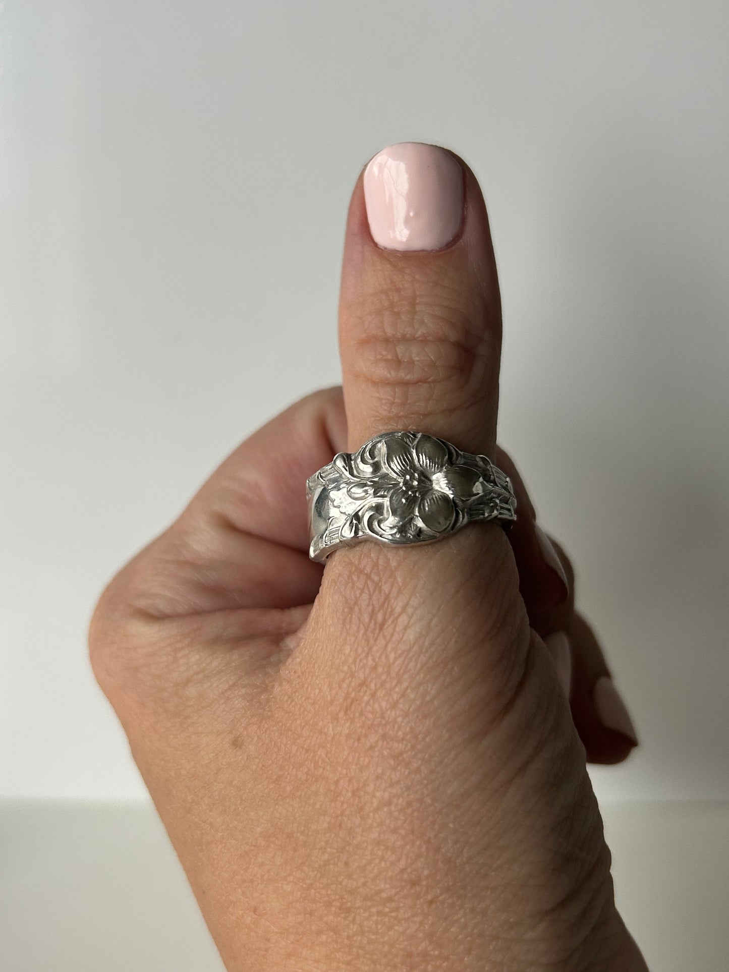 Orange Blossom Sterling Silver Mid-Section Ring
