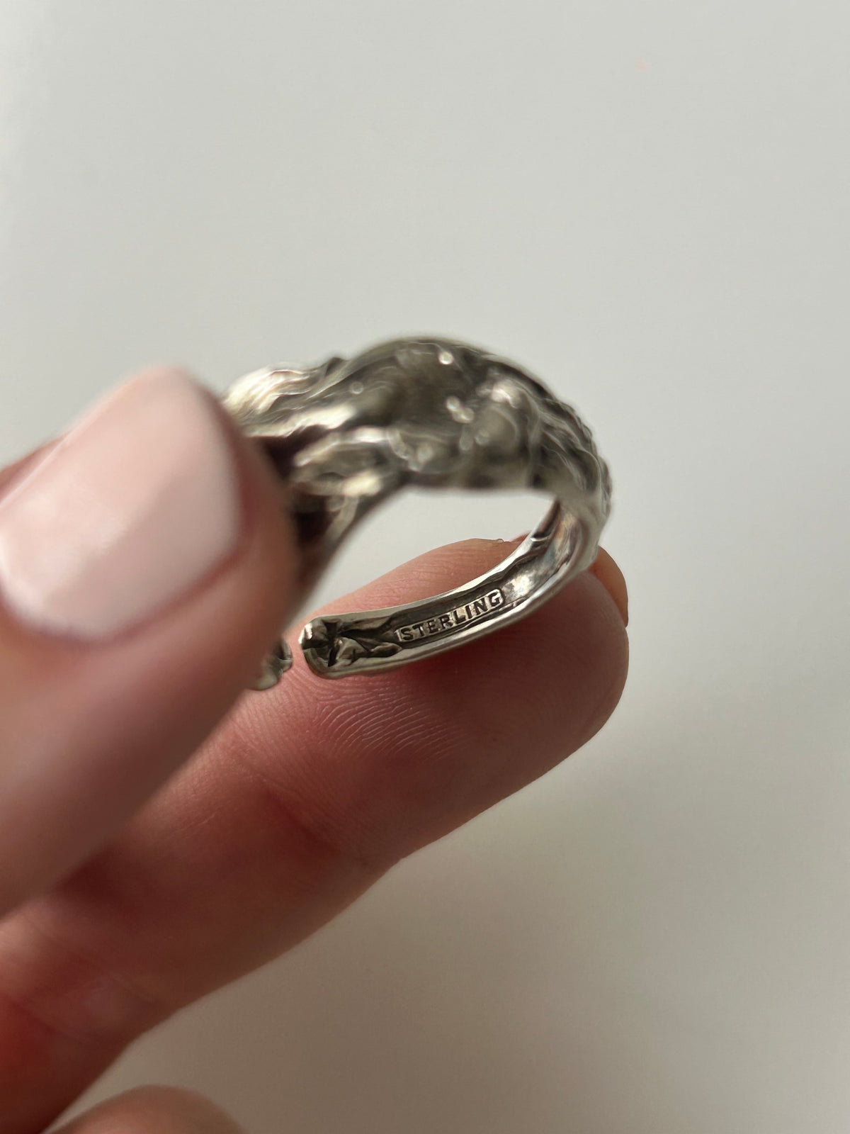 Sterling Silver Les Six Fleurs Spoon Ring
