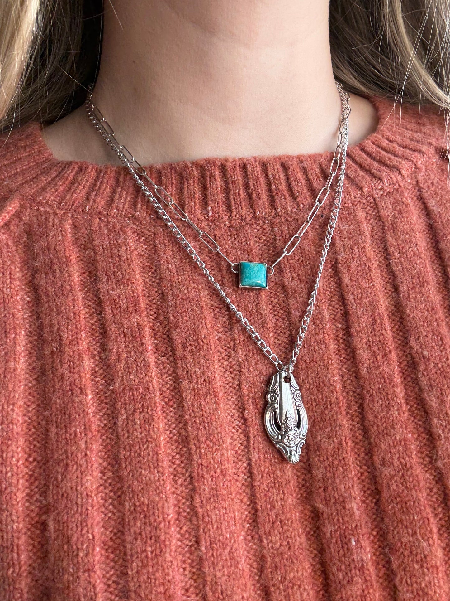 Assorted Silverware Chain Necklaces