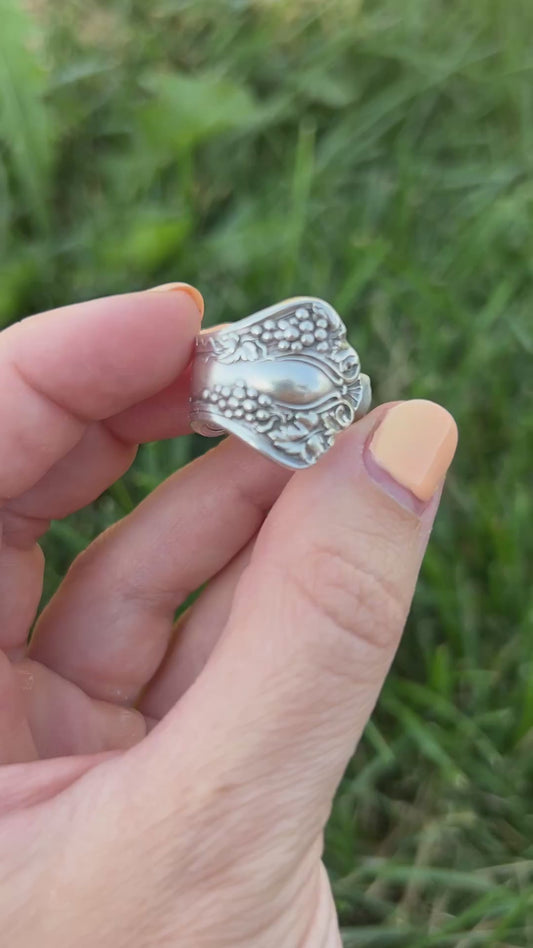 Grape Harvest Spoon Ring