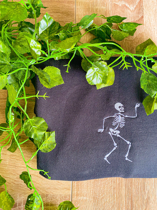 Dancing Skeleton Embroidered Crewneck
